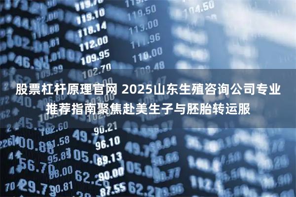 股票杠杆原理官网 2025山东生殖咨询公司专业推荐指南聚焦赴美生子与胚胎转运服